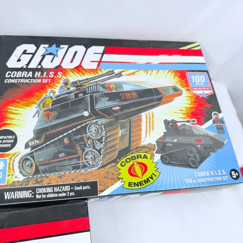 GI Joe Construction Set Lot 3 Skystriker Cobra HISS Ninja Commando 4x4 100pc New